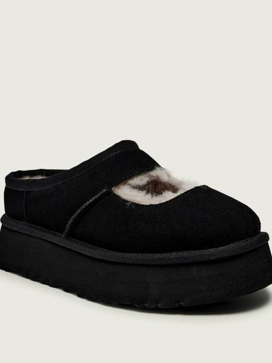 Zdjęcie produktu UGG Mule W Bea Mary Jane | z dodatkiem wełny | zamsz czarny