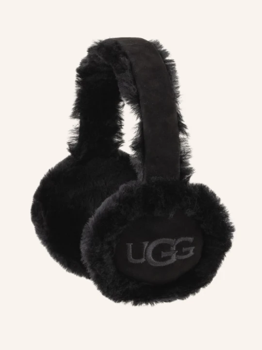 Zdjęcie produktu Ugg Nauszniki Z Prawdziwym Futrem schwarz CZARNY