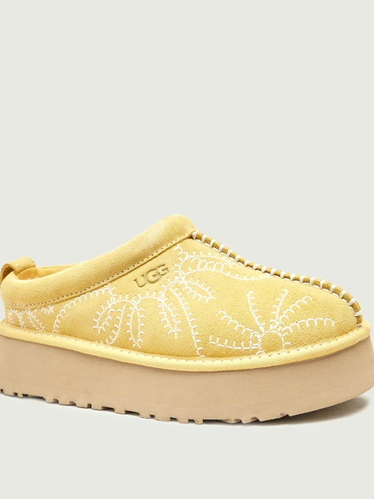 Zdjęcie produktu UGG Ocieplane mule Tazz Botanic | zamsz | z dodatkiem wełny żółty