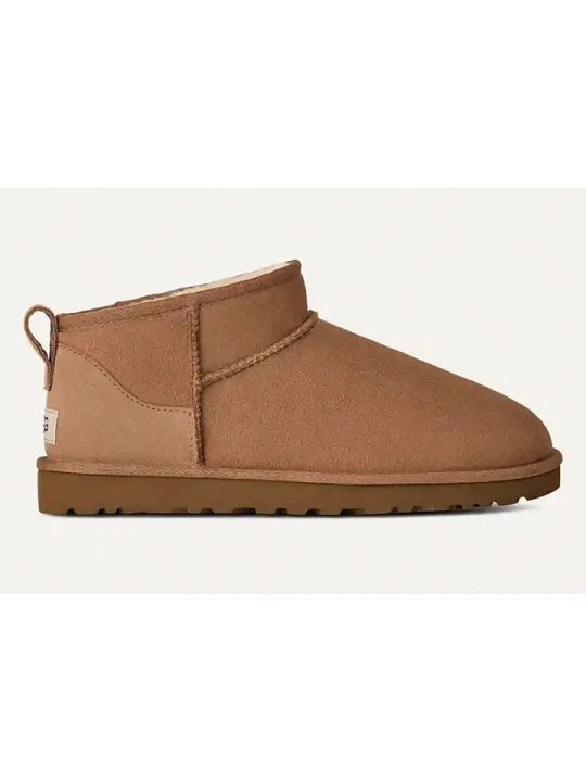 Zdjęcie produktu UGG Skórzane botki "Classic Ultra Mini" w kolorze jasnobrązowym rozmiar: 42