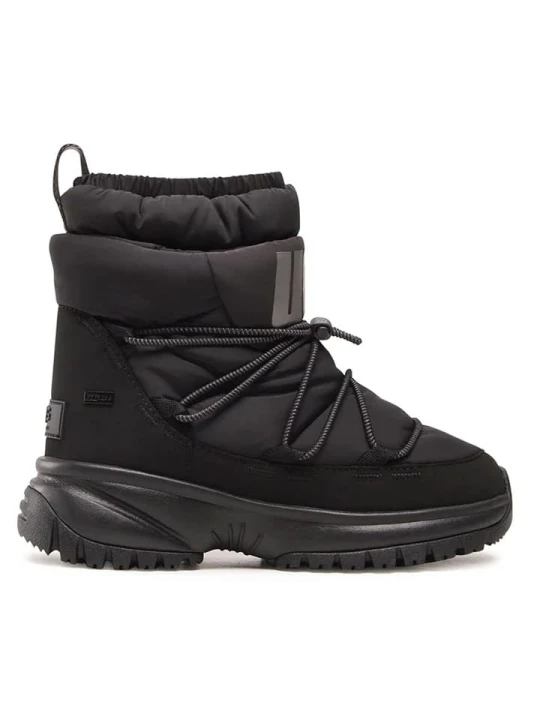 Zdjęcie produktu UGG Skórzane botki zimowe "Yose Puffer" w kolorze czarnym rozmiar: 38