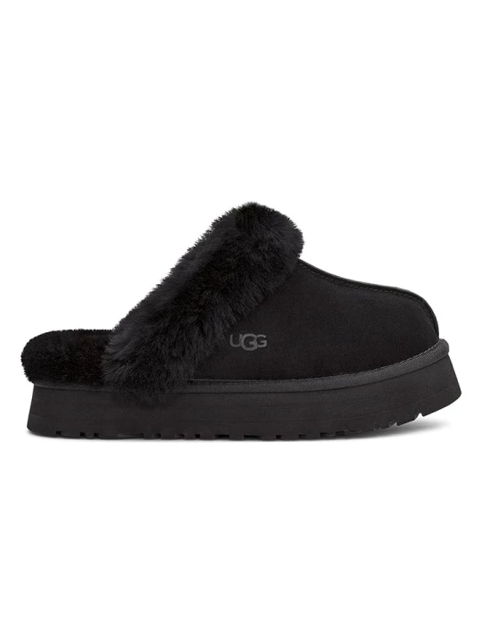 Zdjęcie produktu UGG Kapcie "Disquette" w kolorze czarnym z wełny jagnięcej rozmiar: 39
