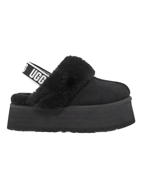 Zdjęcie produktu UGG Skórzane kapcie "Funkette" w kolorze czarnym rozmiar: 38