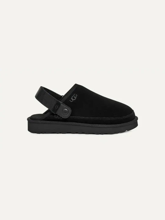 Zdjęcie produktu UGG Skórzane kapcie "Goldencoast II" w kolorze czarnym rozmiar: 42