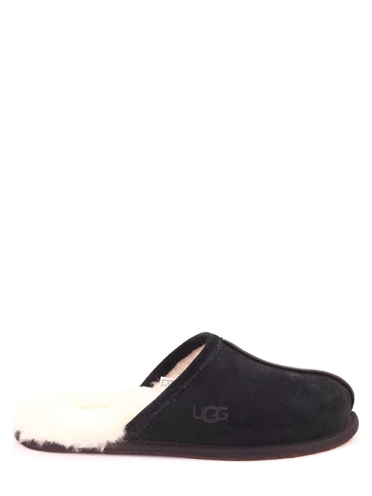 Zdjęcie produktu UGG Skórzane kapcie "Scuff" w kolorze czarnym rozmiar: 41