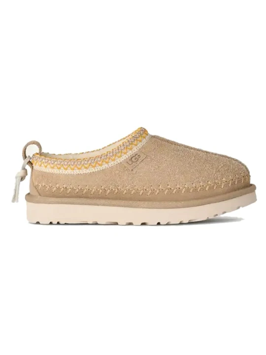 Zdjęcie produktu UGG Skórzane kapcie "Tasman Biarritz" w kolorze beżowym rozmiar: 41