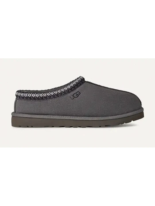 Zdjęcie produktu UGG Skórzane kapcie "Tasman II" w kolorze antracytowym rozmiar: 43