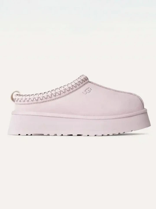 Zdjęcie produktu UGG Skórzane kapcie "Tazz" w kolorze jasnoróżowym rozmiar: 39