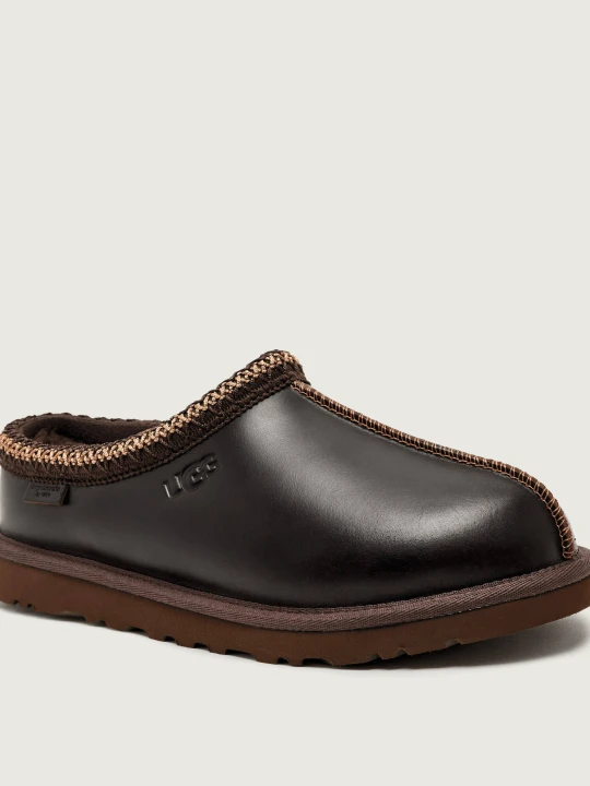 Zdjęcie produktu UGG Skórzane mule M TASMAN | z dodatkiem wełny brązowy