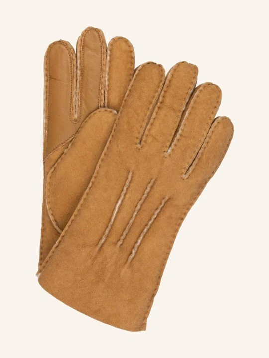 Zdjęcie produktu Ugg Skórzane Rękawiczki braun CAMELOWY
