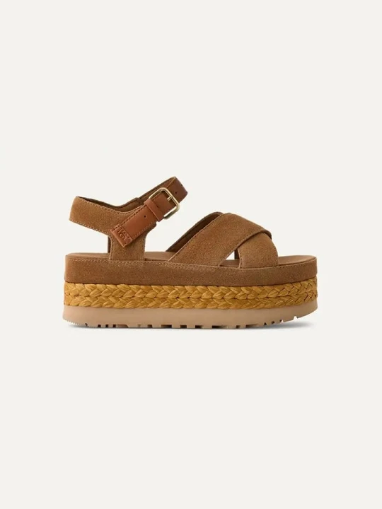 Zdjęcie produktu UGG Skórzane sandały "Aubrey" w kolorze jasnobrązowym rozmiar: 40