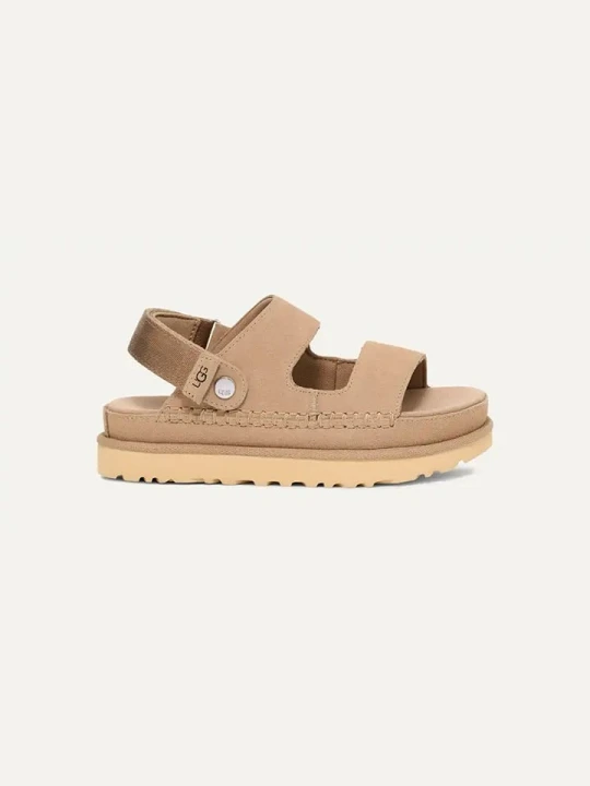 Zdjęcie produktu UGG Skórzane sandały "Golden Glide" w kolorze beżowym rozmiar: 39