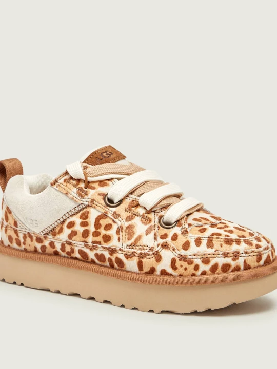 Zdjęcie produktu UGG Skórzane sneakersy W LO LOWMEL PLAINS | zamsz beżowy