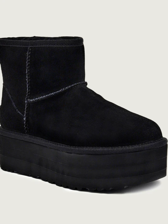 Zdjęcie produktu UGG Śniegowce Classic Mini Platform | wełna | zamsz czarny