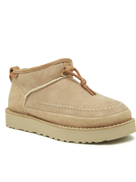 Zdjęcie produktu UGG Śniegowce W ULTRA MINI CRAFTED REGENERATE | wełna | zamsz beżowy