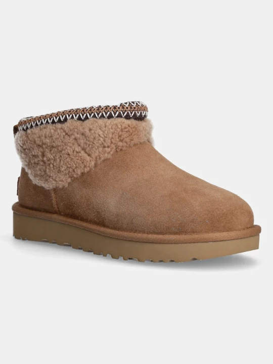 Zdjęcie produktu UGG śniegowce zamszowe Classic Ultra Mini Maxi Curly brązowy