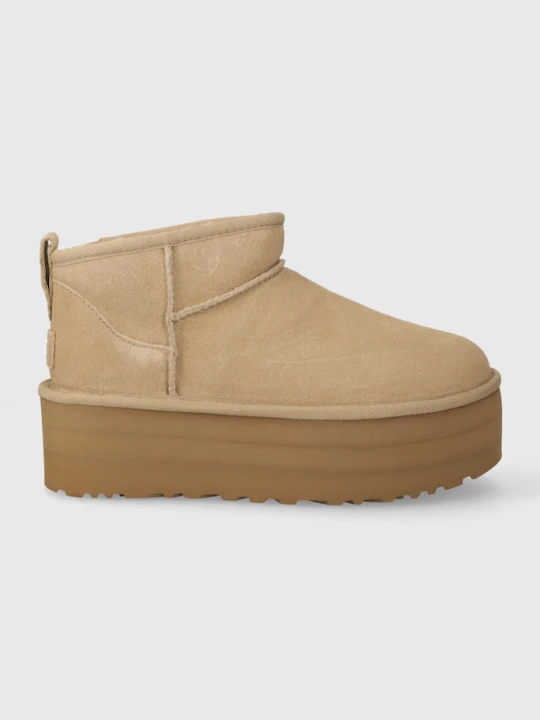 Zdjęcie produktu UGG śniegowce zamszowe Classic Ultra Mini Platform beżowy