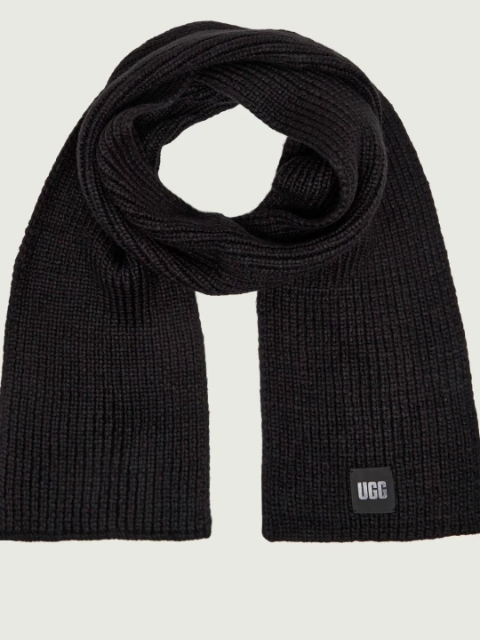 Zdjęcie produktu UGG Szal CHUNKY RIB | z dodatkiem wełny czarny