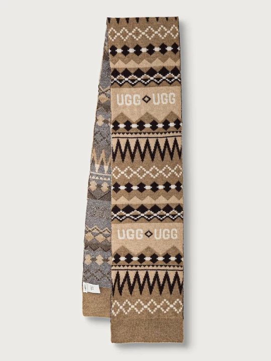 Zdjęcie produktu UGG szalik z dodatkiem wełny BRAYLEE beżowy
