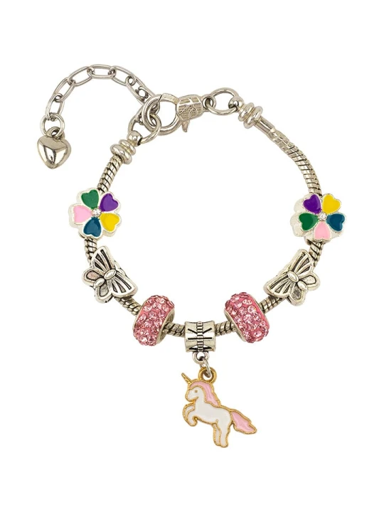 Zdjęcie produktu Ulysse Bransoletka "Unicorn" w kolorze jasnoróżowo-srebrnym rozmiar: onesize
