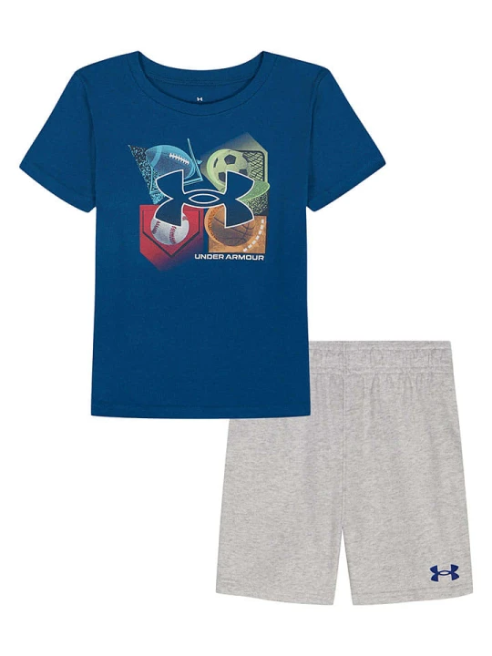 Zdjęcie produktu Under Armour 2-częściowy zestaw w kolorze szaro-granatowym rozmiar: 104-110