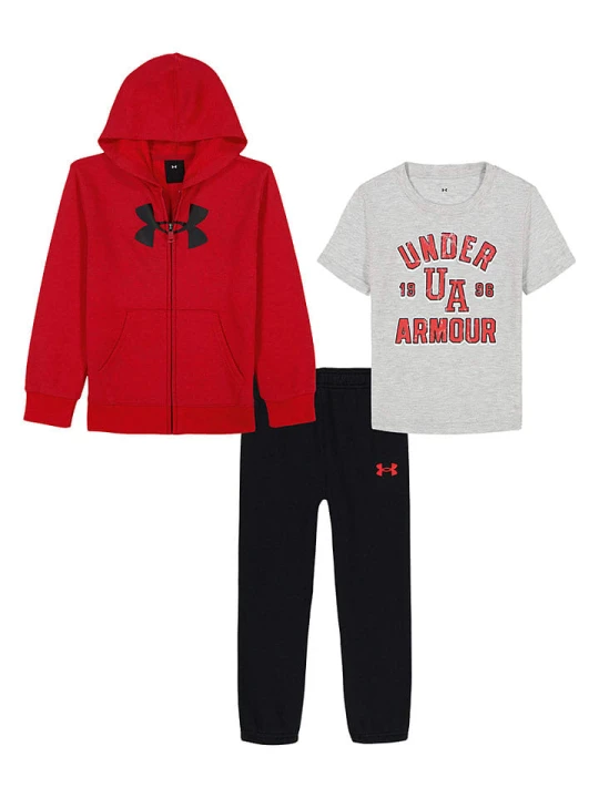Zdjęcie produktu Under Armour 3-częściowy zestaw w kolorze czerwono-szaro-czarnym rozmiar: 104-110