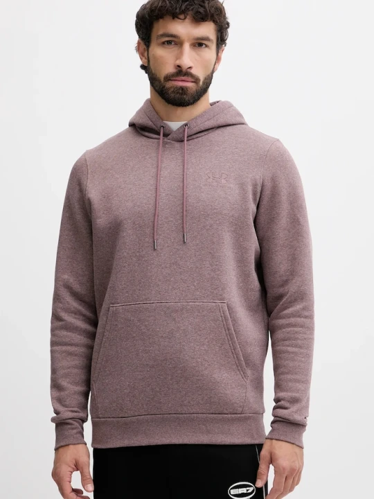 Zdjęcie produktu Under Armour bluza z kapturem męska bawełniana Essential Fleece bordowy