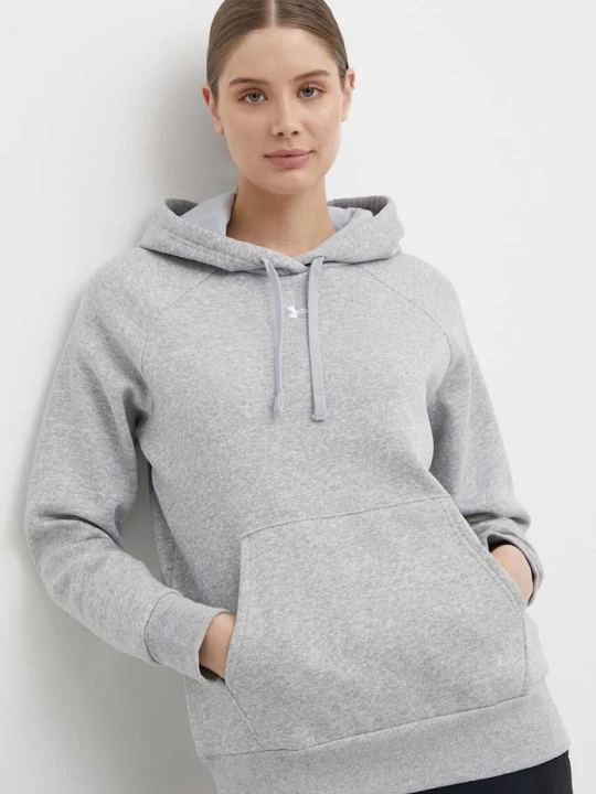 Zdjęcie produktu Under Armour bluza z kapturem damska z bawełną UA Rival Fleece szary