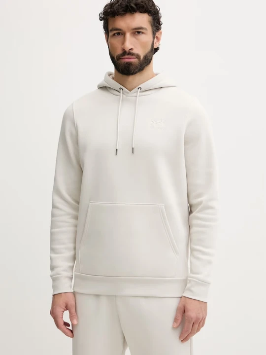 Zdjęcie produktu Under Armour bluza z kapturem męska z bawełną Essential Fleece beżowy