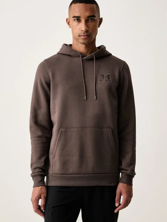 Zdjęcie produktu Under Armour bluza z kapturem męska z bawełną Essential Fleece brązowy