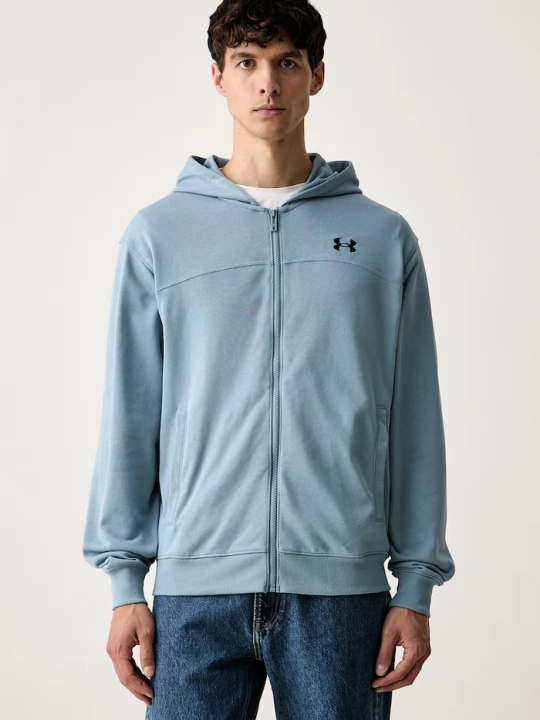 Zdjęcie produktu Under Armour bluza z kapturem męska z bawełną Rival niebieski
