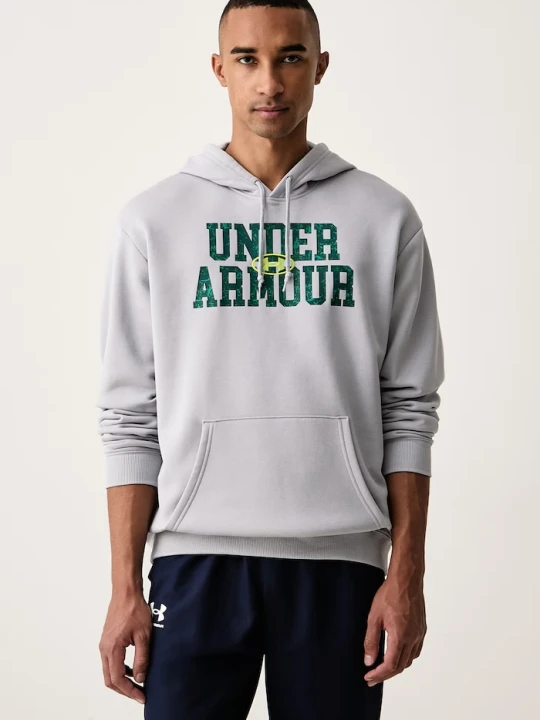 Zdjęcie produktu Under Armour bluza z kapturem męska z bawełną Rival niebieski