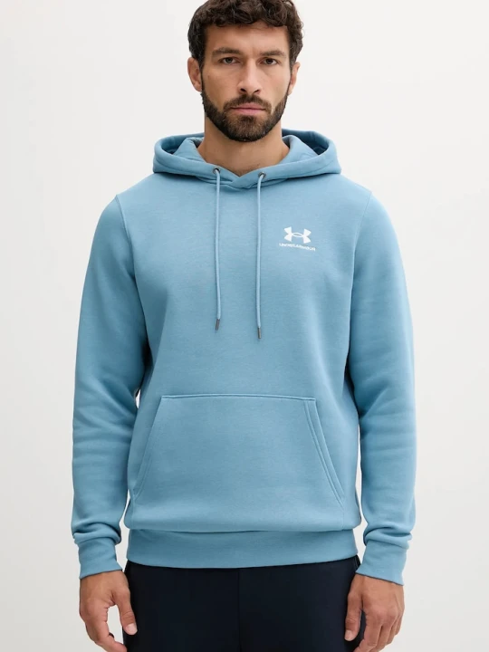 Zdjęcie produktu Under Armour bluza z kapturem męska z bawełny Essential Fleece niebieski