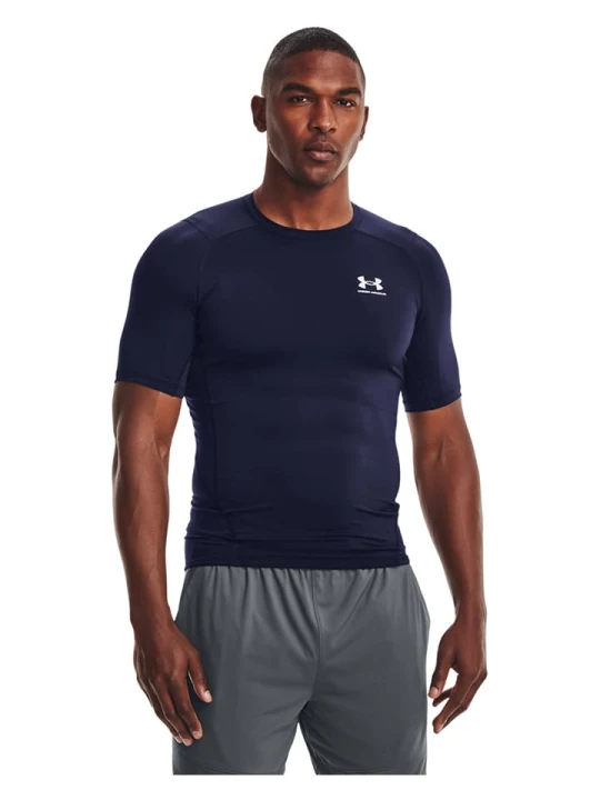 Zdjęcie produktu Under Armour Koszulka sportowa "Armour Comp" w kolorze granatowym rozmiar: L