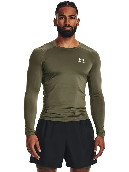 Zdjęcie produktu Under Armour Koszulka sportowa "HG Armour Comp" w kolorze khaki rozmiar: L