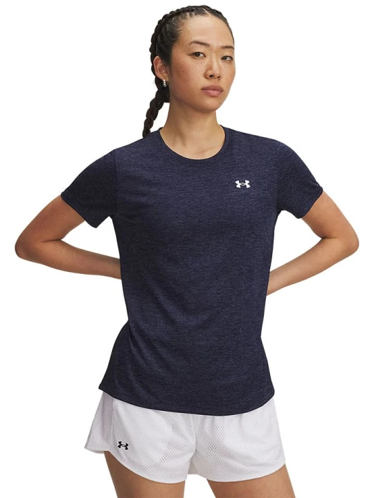 Zdjęcie produktu Under Armour Koszulka sportowa "Twist" w kolorze granatowym rozmiar: S