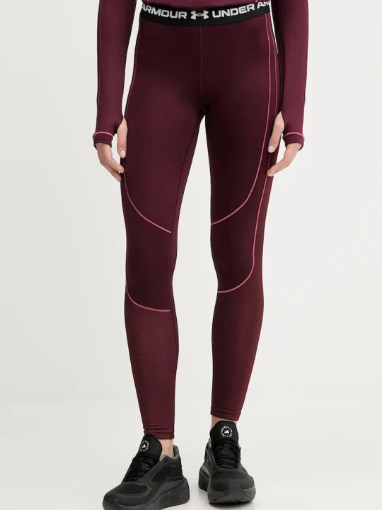 Zdjęcie produktu Under Armour legginsy treningowe ColdGear bordowy