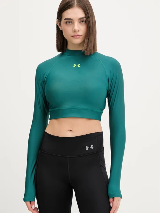 Zdjęcie produktu Under Armour longsleeve treningowy HeatGear Crop turkusowy