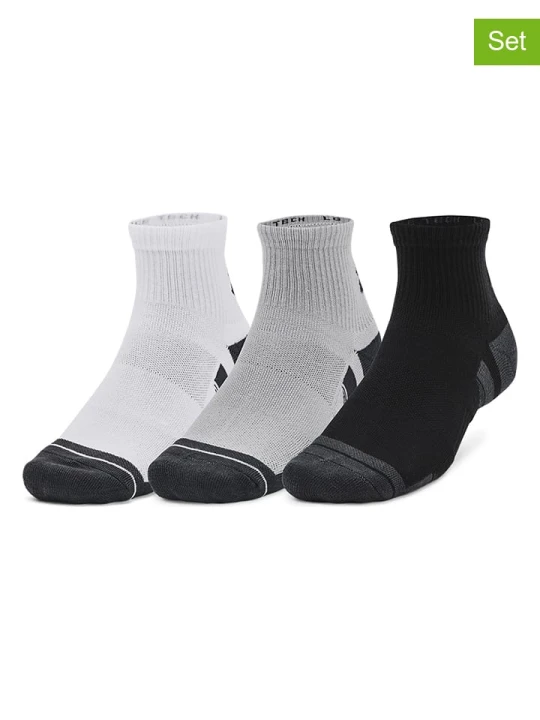 Zdjęcie produktu Under Armour Skarpety (3 pary) "Performance" w kolorze czarno-białym rozmiar: M
