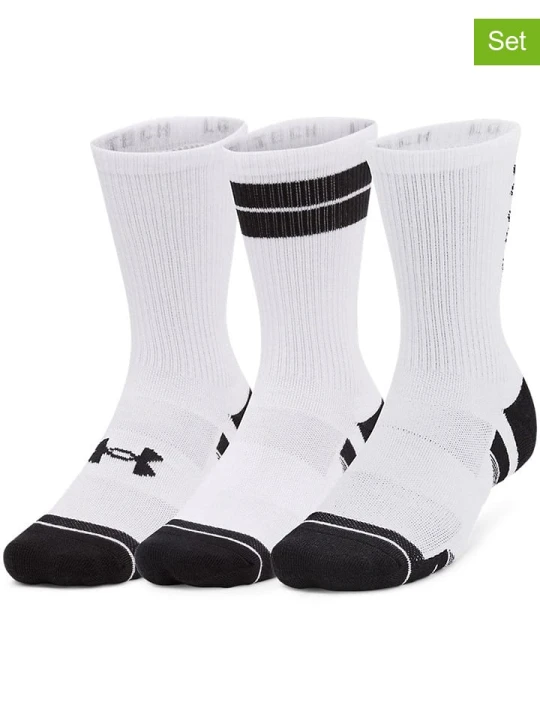Zdjęcie produktu Under Armour Skarpety sportowe (3 pary) "Perf Tech" w kolorze białym rozmiar: M
