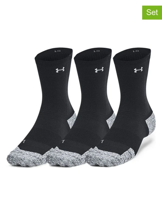 Zdjęcie produktu Under Armour Skarpety sportowe (3 pary) w kolorze czarno-szarym rozmiar: M