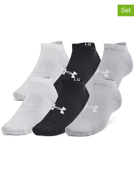 Zdjęcie produktu Under Armour Skarpety sportowe (6 par) "Essential" w kolorze białym, czarnym i szarym rozmiar: M