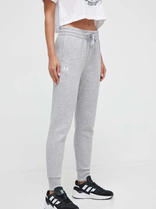 Zdjęcie produktu Under Armour spodnie dresowe damskie z bawełną Rival Fleece szary