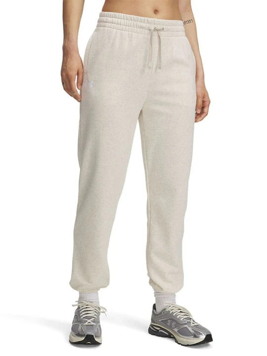 Zdjęcie produktu Under Armour Spodnie dresowe "Rival Terry" w kolorze kremowym rozmiar: M
