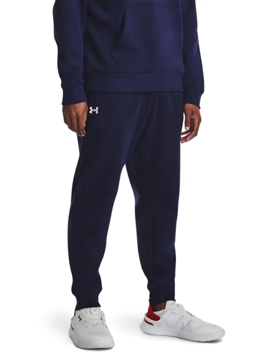 Zdjęcie produktu Under Armour Spodnie dresowe "Rival" w kolorze granatowym rozmiar: L