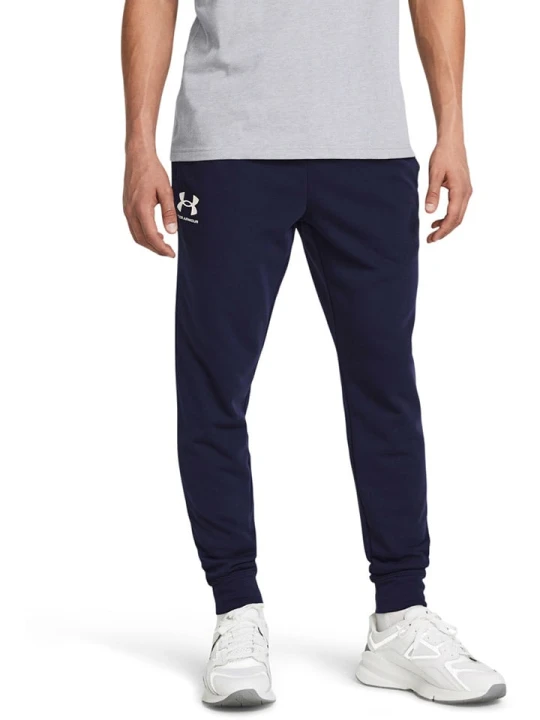 Zdjęcie produktu Under Armour Spodnie dresowe "Rival" w kolorze granatowym rozmiar: XL