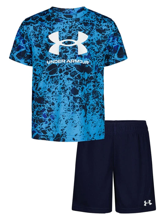 Zdjęcie produktu Under Armour Strój sportowy w kolorze niebiesko-granatowym rozmiar: 104-110