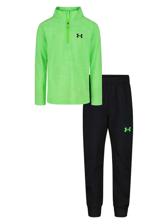 Zdjęcie produktu Under Armour Strój sportowy w kolorze zielono-czarnym rozmiar: 92-98