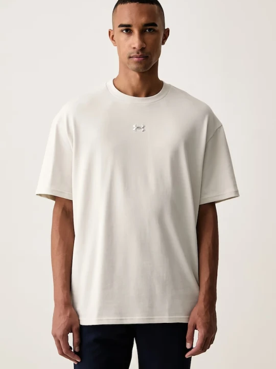 Zdjęcie produktu Under Armour T-shirt męski z bawełną beżowy