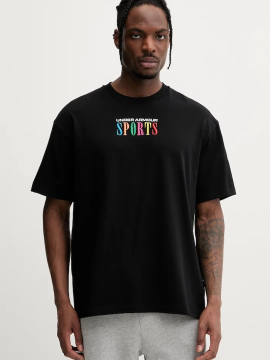 Zdjęcie produktu Under Armour T-shirt męski z bawełną HWT SPORTS czarny